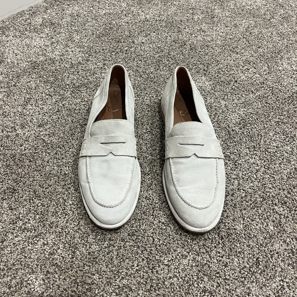 Sam Edelman Birch Pelican Green Almond Toe Slip On Classic Fashion Loafer Sz10